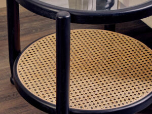 Cebu Rattan and Glass Side Table