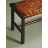 Inca Tan Leather Lattice Design Bench
