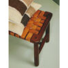 Inca Tan Leather Lattice Design Bench