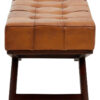 Inca Brown Leather Bench with Cedarwood Base