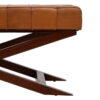 Inca Brown Leather Bench with Cedarwood Base