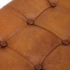 Inca Brown Leather Bench with Cedarwood Base