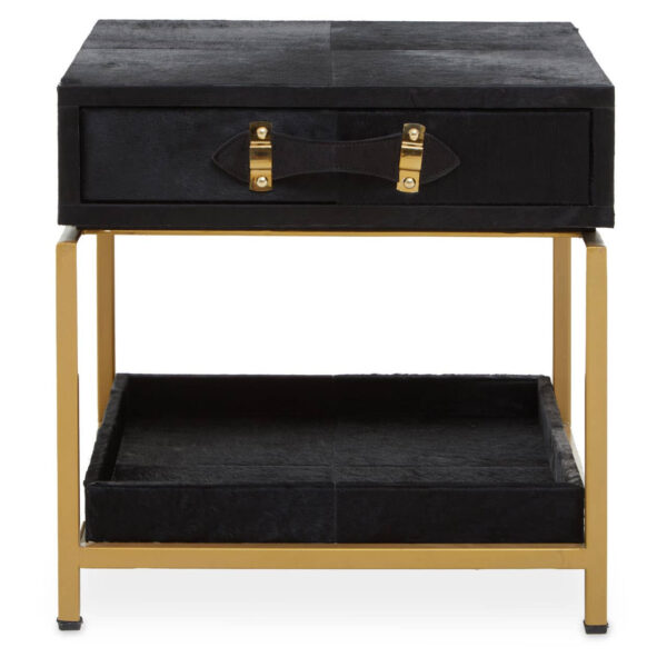 5528994__70115.1754524809.jpg Kensington Townhouse Leather Side Table with Gold Frame