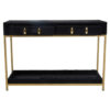 5528995_01__41706.1773229820.jpg Kensington Townhouse Gold and Black Hair on Leather Two Drawer Console Table