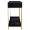 5528995_03__58682.1773229820.jpg Kensington Townhouse Gold and Black Hair on Leather Two Drawer Console Table