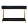 5528995_04__23229.1773229820.jpg Kensington Townhouse Gold and Black Hair on Leather Two Drawer Console Table