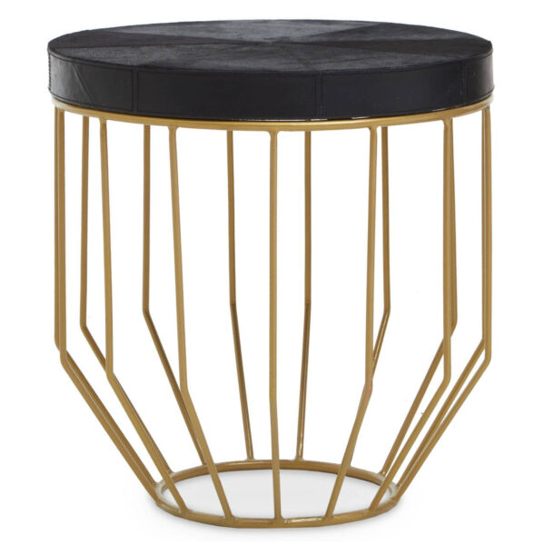 5528998__86703.1754524845-3.jpg Kensington Townhouse Black Hair on Leather Side Table with Drawer