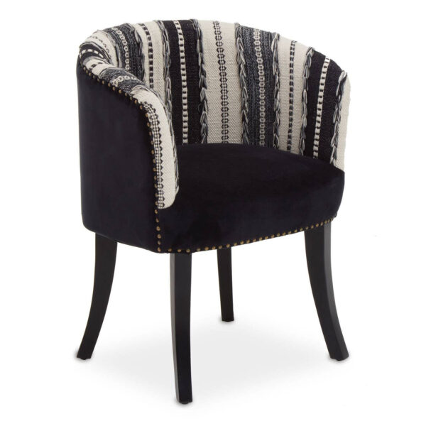 Cefena Black and White Chair