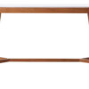 Myan Acacia Wood and White Marble Console Table