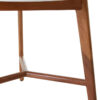 Myan Acacia Wood and White Marble Round Side Table