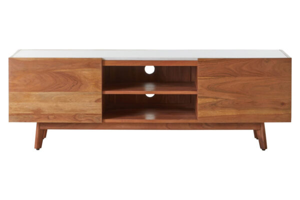 5529141__69603.1754525403.jpg Myan Acacia Wood and White Marble Media Unit