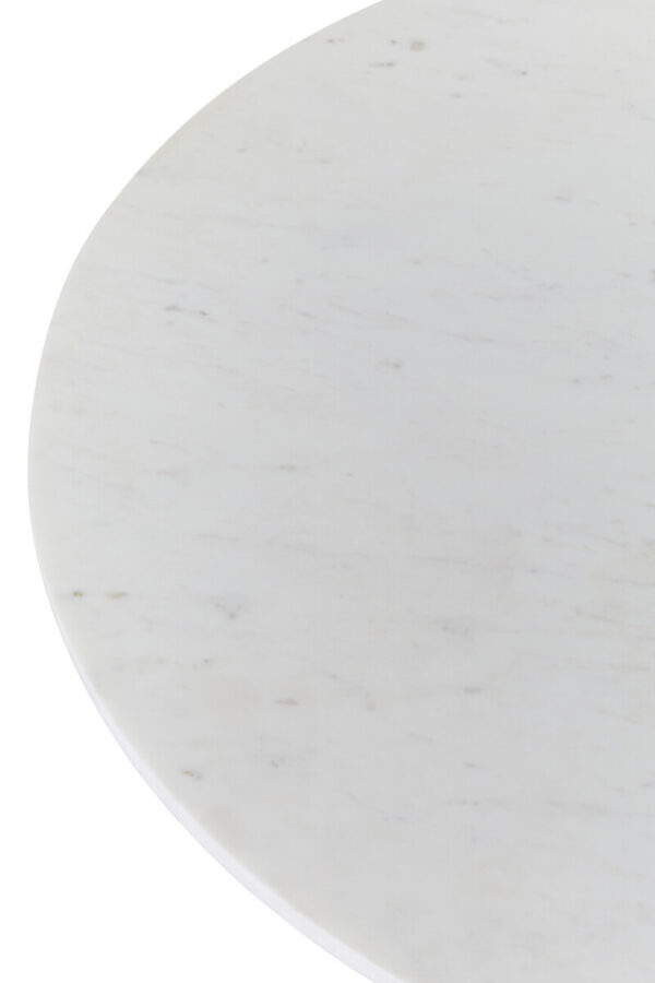Myan Acacia Wood and  White Marble Coffee Table