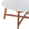 Myan Acacia Wood and  White Marble Coffee Table