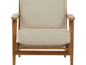 Hector Natural Linen and Oak Wood Armchair