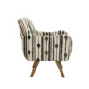 Cefena Black and White Ikat Design Accent Chair