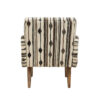 Cefena Black and White Ikat Design Accent Chair