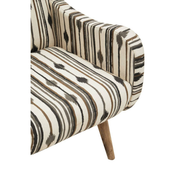 Cefena Black and White Ikat Design Accent Chair