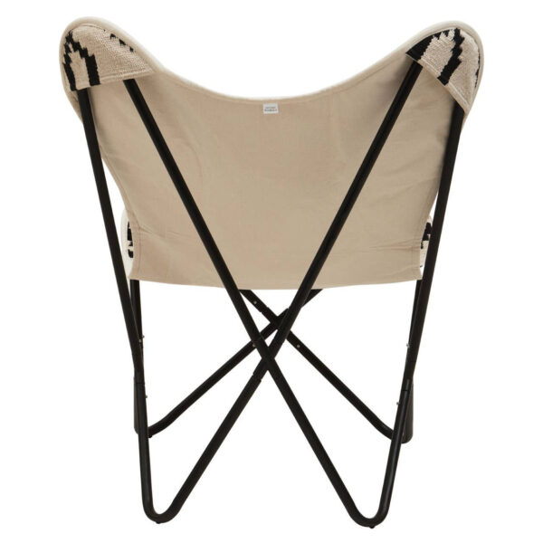 Cefena Black and White Kilim Pattern Butterfly Chair