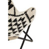 Cefena Black and White Kilim Pattern Butterfly Chair
