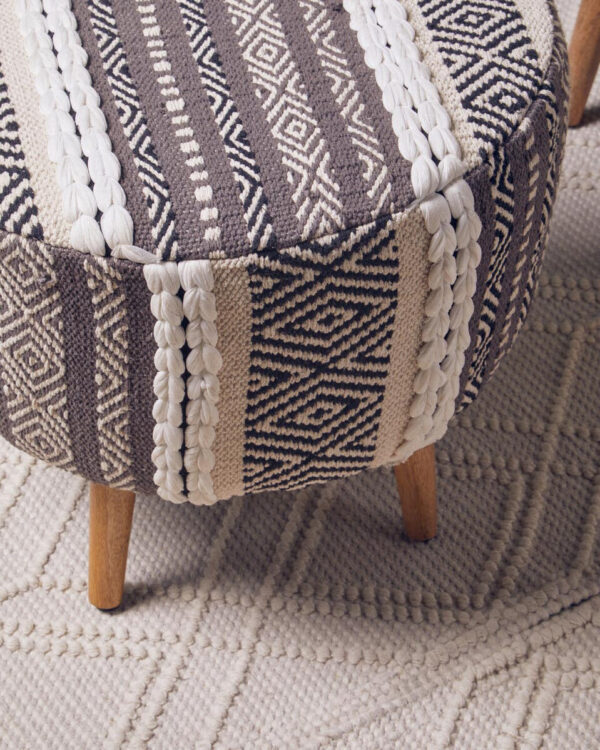 Cefena Grey And White Stool