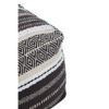 Cefena Grey And White Textured Pouffe