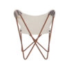 Cefena Grey And White Textured Butterfly Chair