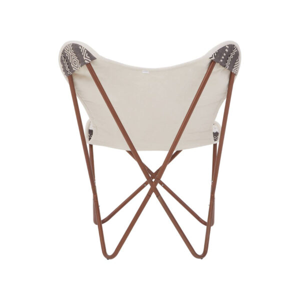 Cefena Grey And White Textured Butterfly Chair