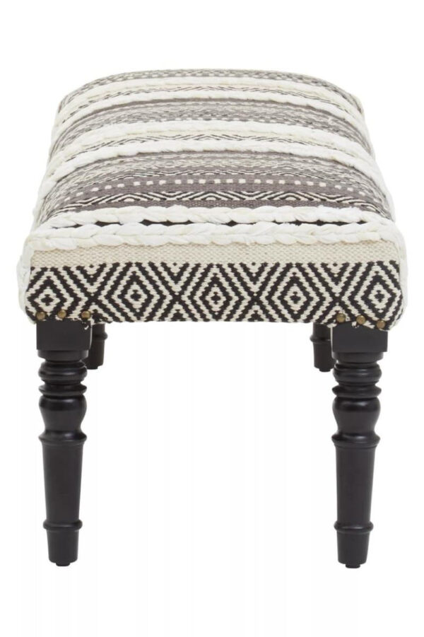 Cefena Grey And White Bench
