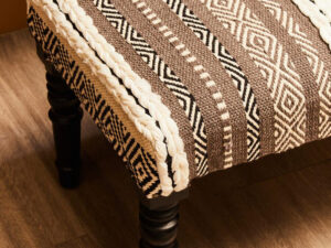 Cefena Grey And White Bench