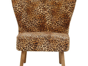 Cefena Leopard Print Velvet Chair