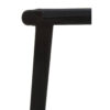 Kendari Black Leather and Teak Barstool