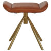 Buffalo Tan Leather Footstool