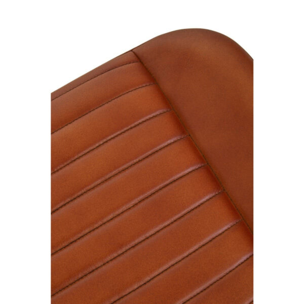 Buffalo Tan Leather Footstool