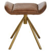 Buffalo Brown Leather Footstool