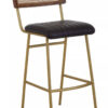 Buffalo Black Leather Bar Chair