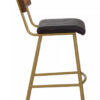 Buffalo Black Leather Bar Chair