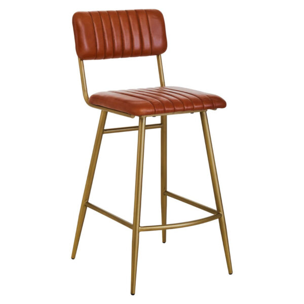 5529640_01__41838.1768299773.jpg Buffalo Tan Leather Bar Chair With Gold Finish Frame