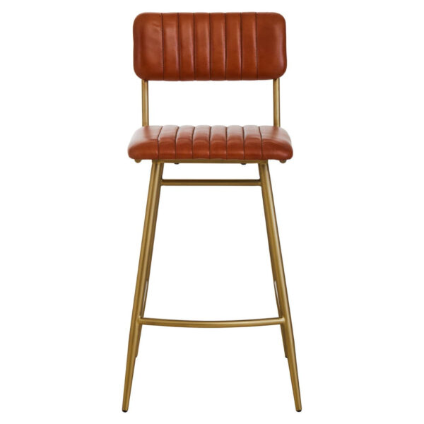 5529640__78928.1768299773.jpg Buffalo Tan Leather Bar Chair With Gold Finish Frame