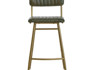 Buffalo Green Leather Bar Chair
