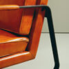 Buffalo Brown Leather Armchair With Black Iron Frame