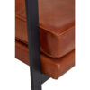 Buffalo Brown Leather Armchair With Black Iron Frame