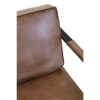 Buffalo Light Brown Leather Armchair With Black Iron Frame