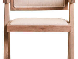 Cebu Ivory Fabric and Grey Wash Beech Wood Dining Chair