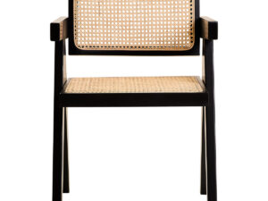 Cebu Natural Cane and Black Beech Wood Dining Chair