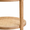 Cebu Natural Cane and Grey Wash Elm Wood Side Table