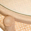 Cebu Natural Cane and Grey Wash Elm Wood Side Table