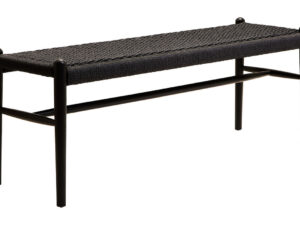 Cebu Black Rope and Elm Wood Bench