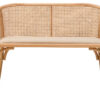 Cebu Natural Cane and Beech Wood Bench with Backrest