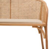 Cebu Natural Cane and Beech Wood Bench with Backrest
