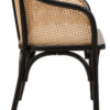 Cebu Natural Cane Bench with Black Beech Wood Frame